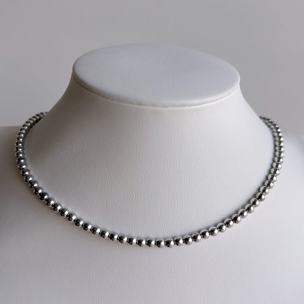 88.  Silver tone Czech glass